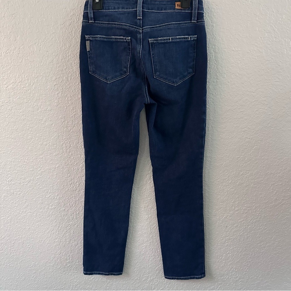 PAIGE Hoxton Slim Jeans Dori Distressed Dark Wash Women's Size 26 - Picture 3 of 8